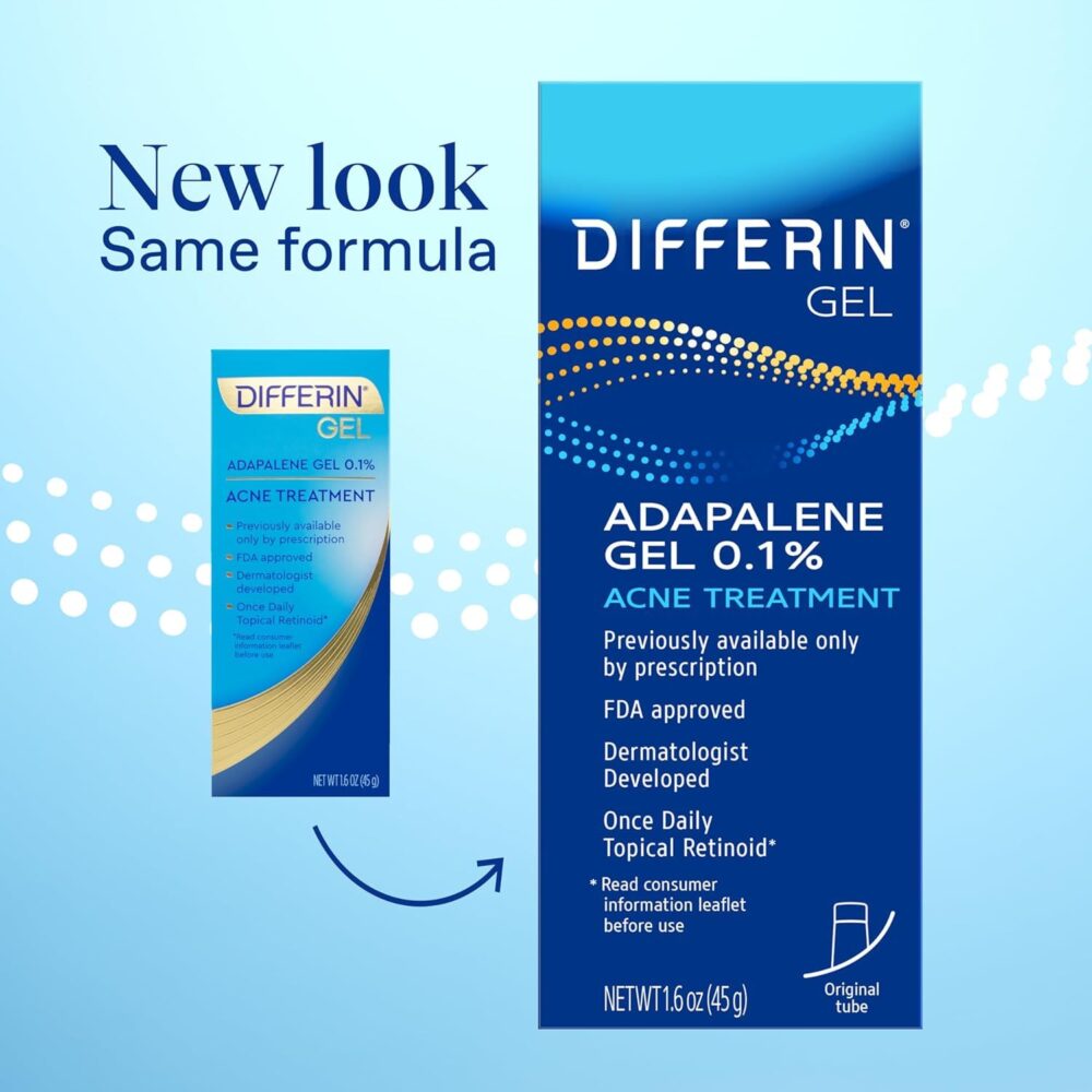 Differin Acne Treatment Gel – 0.1% Adapalene (90‑Day Supply, 1 oz Pump Tube) - Image 2