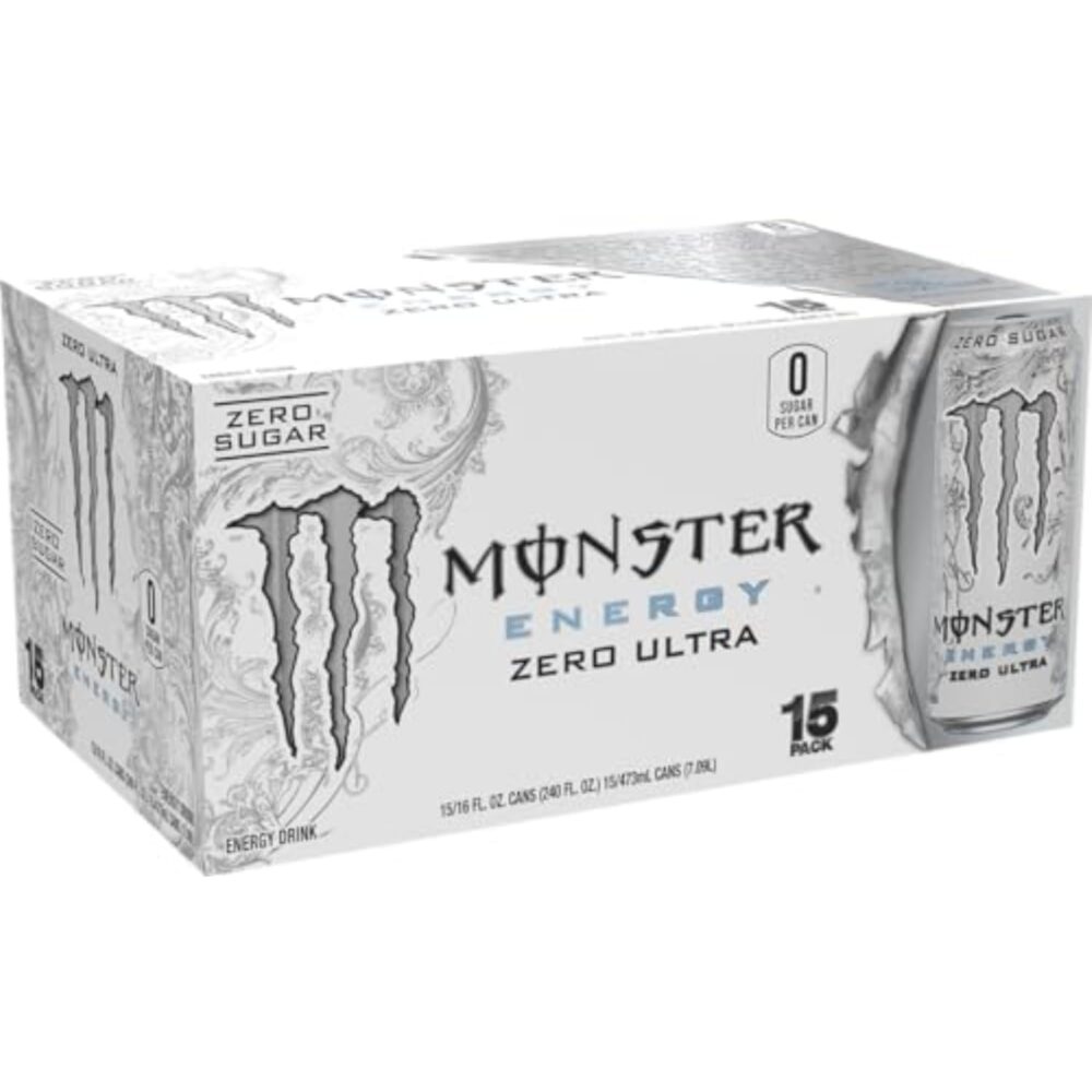 Monster Energy Zero Ultra, Sugar Free Energy Drink, 16 Ounce (Pack of 15) - Image 2