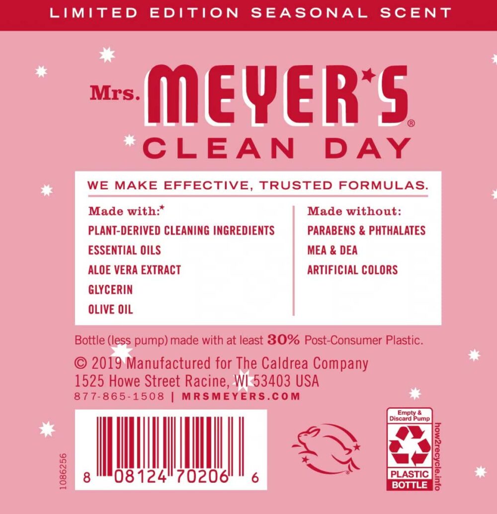 Mrs. Meyer’s Clean Day Peppermint Liquid Hand Soap – 12.5 fl oz Bottles (Pack of 6) - Image 5