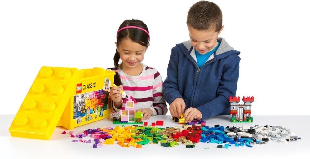 LEGO Classic Large Creative Brick Box 10698 Building Toy Set – 790 Pieces, 33 Colors, Includes Windows, Doors, Baseplates & Tires – Ideal for Home or Classroom Use - Image 4