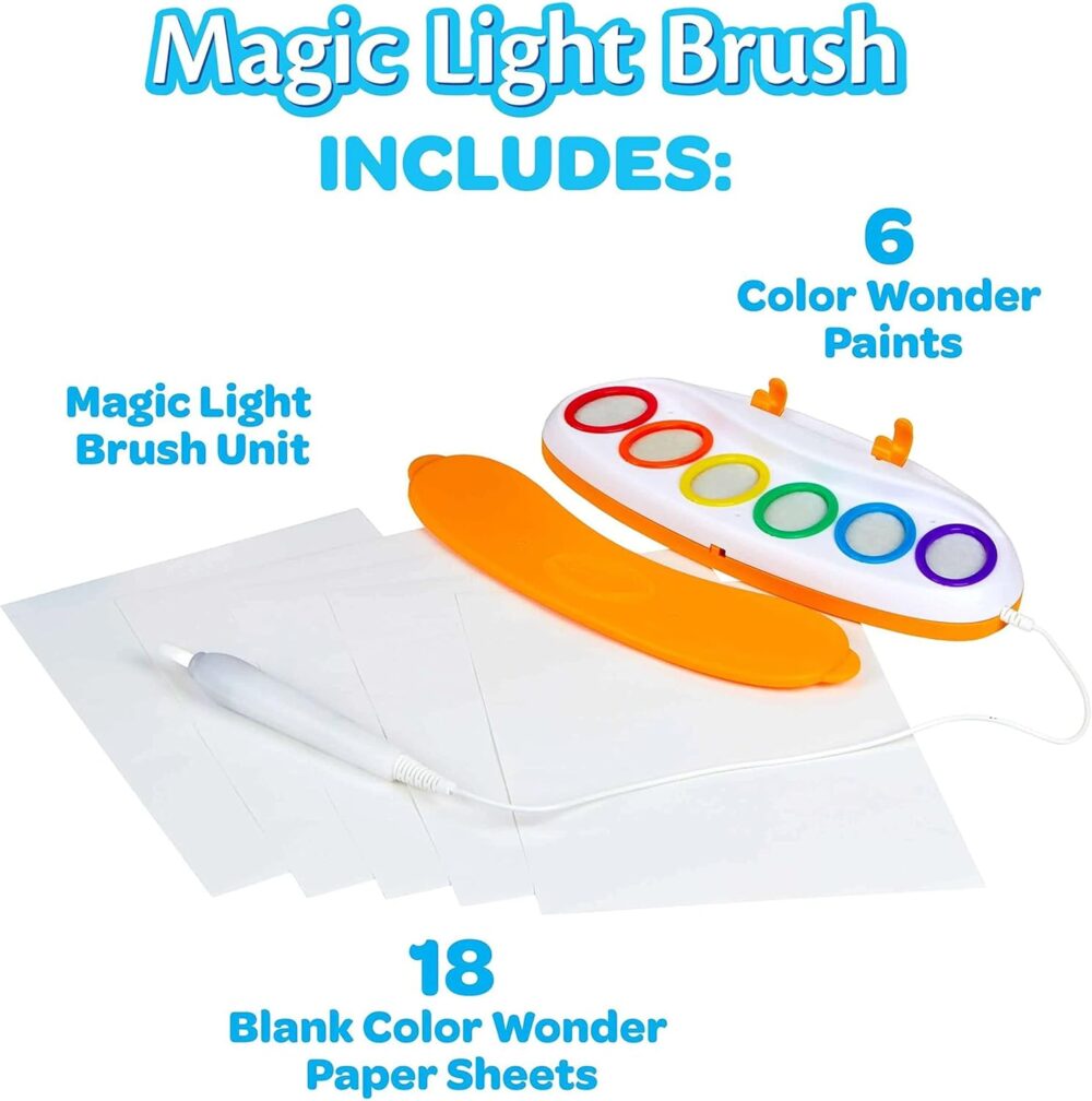 Crayola Color Wonder Magic Light Brush – Mess-Free Painting Station for Kids, Ages 3–5 - Image 5