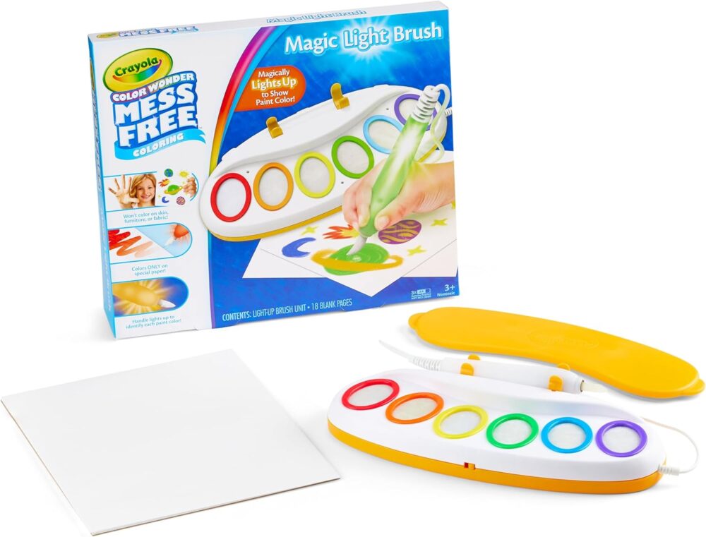 Crayola Color Wonder Magic Light Brush – Mess-Free Painting Station for Kids, Ages 3–5 - Image 4