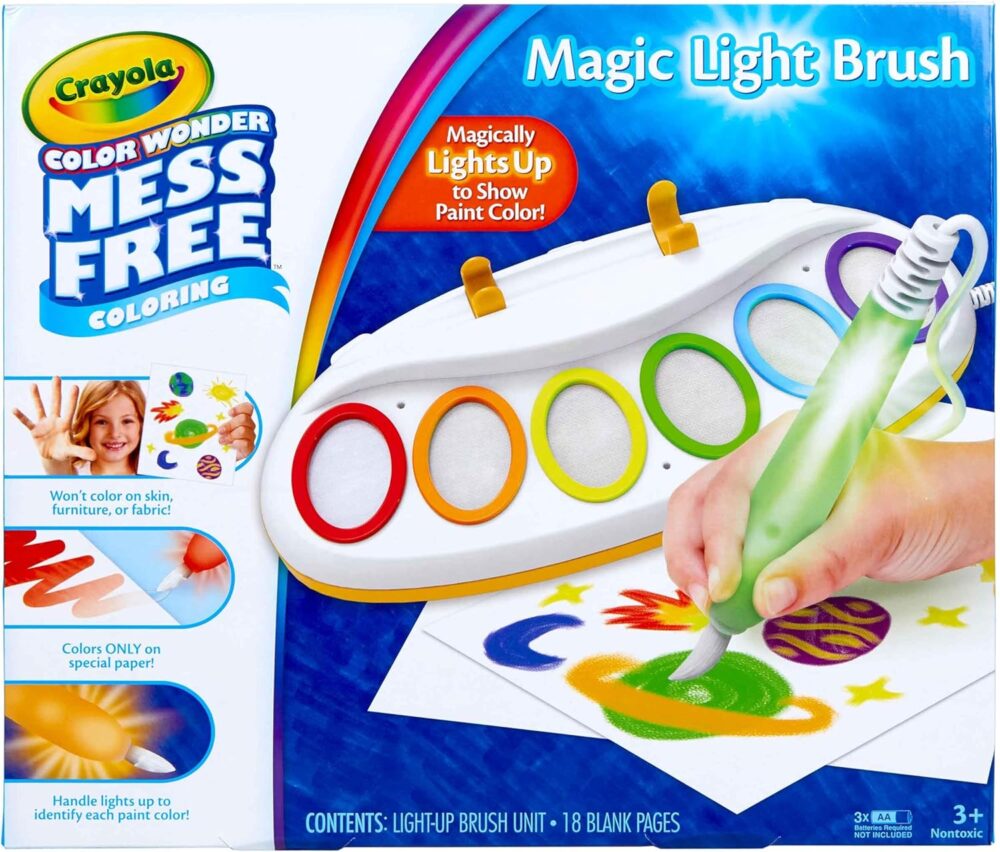 Crayola Color Wonder Magic Light Brush – Mess-Free Painting Station for Kids, Ages 3–5
