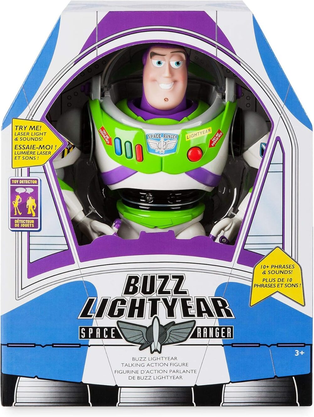 Disney Store Official Buzz Lightyear Interactive Talking Action Figure from Toy Story – Features 10+ English Phrases, Interacts with Other Figures and Toys - Image 3