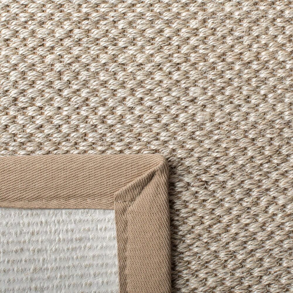 Safavieh Natural Fiber Collection Area Rug – 3′ Square, Marble & Linen – Border Sisal Design (NF143B) - Image 6