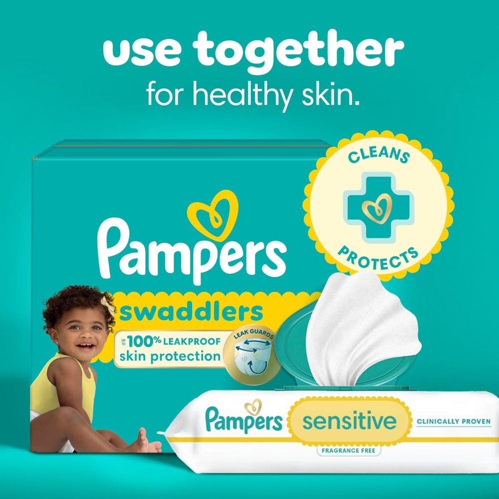 Pampers Sensitive Baby Wipes - 504 Count - Image 7