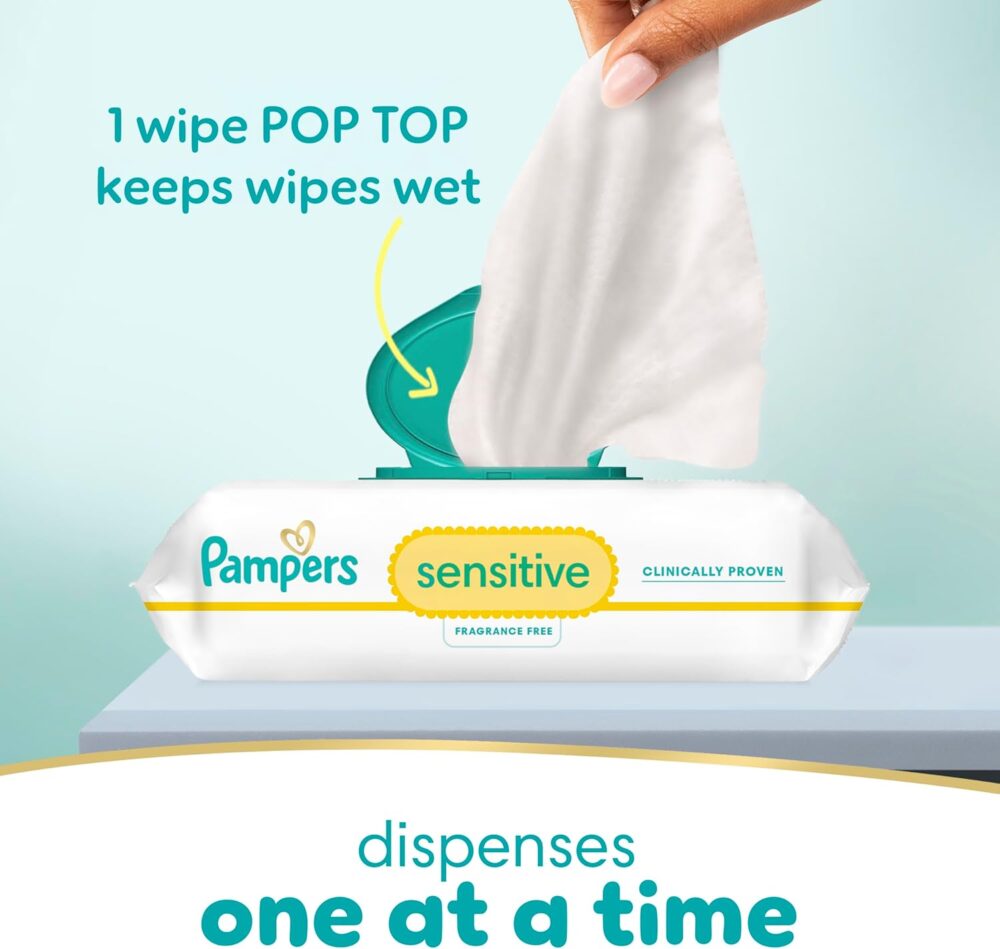 Pampers Sensitive Baby Wipes - 504 Count - Image 8