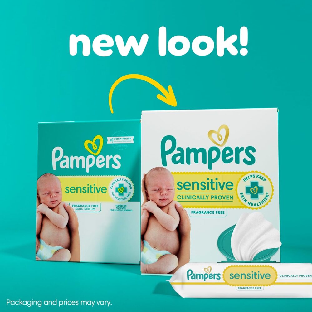 Pampers Sensitive Baby Wipes - 504 Count - Image 9